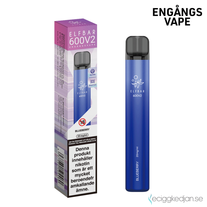 Elf Bar Elfbar V2 Mesh | Blueberry Engångs Vape 20mg