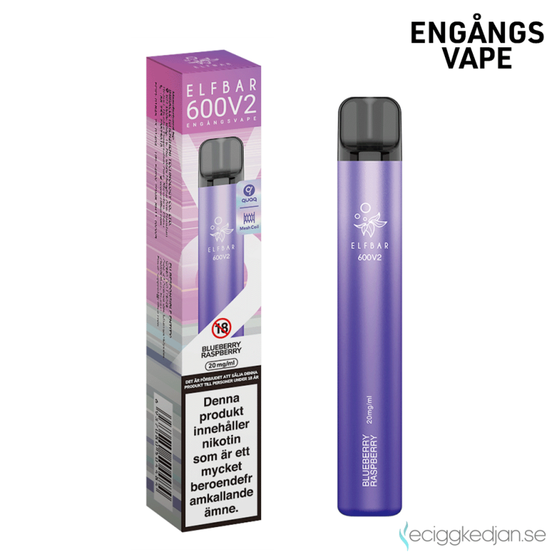Elf Bar Elfbar V2 Mesh | Blueberry Raspberry Engångs Vape 20mg