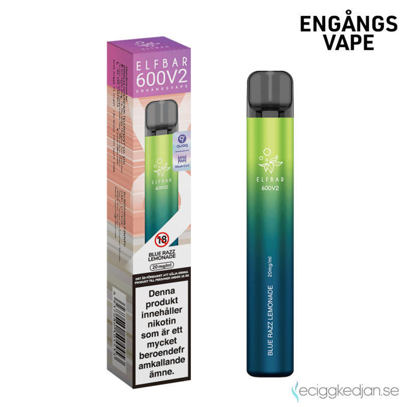 Elf Bar Elfbar V2 Mesh | Blue Razz Lemonade Engångs Vape 20mg
