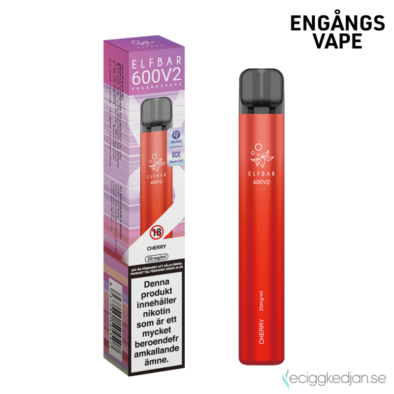Elf Bar Elfbar V2 Mesh | Cherry Engångs Vape 20mg