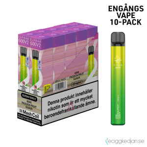 Elfbar V2 Mesh | Kiwi Passion Fruit Guava | Engångs Vape | 20mg | 10pack