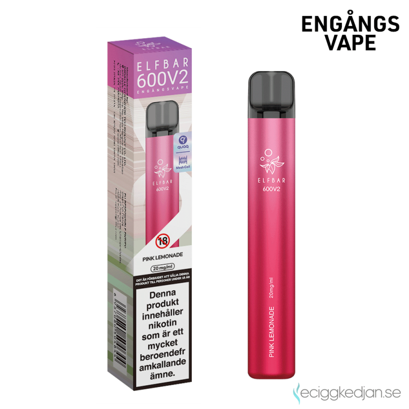 Elf Bar Elfbar V2 Mesh | Pink Lemonade Engångs Vape 20mg