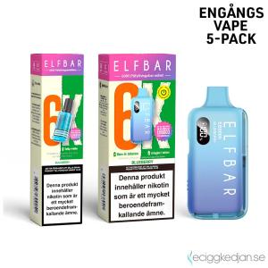 Elfbar 6K Mesh | Blueberry | Engångs Vape | 14mg | 5pack