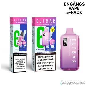 Elfbar 6K Mesh | Blueberry Sour Raspberry | Engångs Vape | 14mg | 5pack