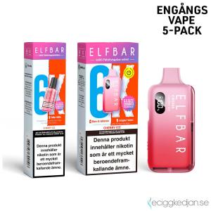 Elfbar 6K Mesh | Cherry Ice | Engångs Vape | 14mg | 5pack