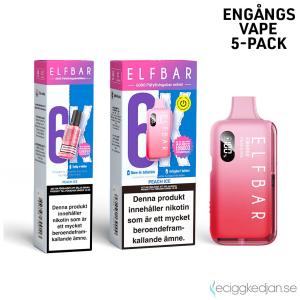 Elfbar 6K Mesh | Peach Ice | Engångs Vape | 14mg | 5pack