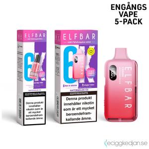 Elfbar 6K Mesh | Watermelon Ice | Engångs Vape | 14mg | 5pack