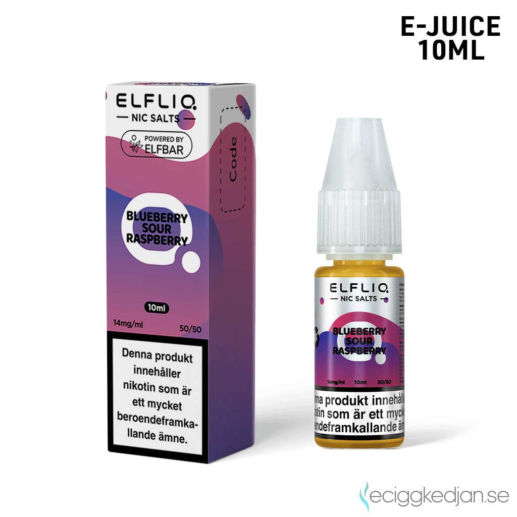 Elfliq | Blueberry Sour Raspberry | 10ml E-Juice | 14mg Saltnikotin