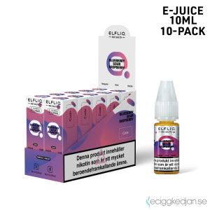 Elfliq | Blueberry Sour Raspberry | 10ml E-Juice | 14mg Saltnikotin | 10pack