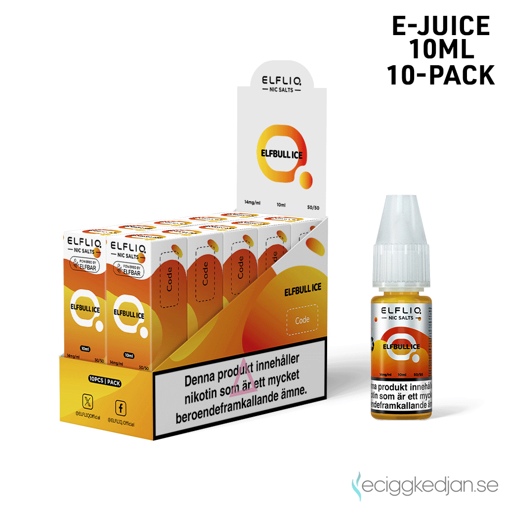 Elfliq | Elfbull Ice | 10ml E-Juice | 14mg Saltnikotin | 10pack
