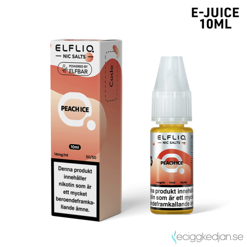 Elfliq | Peach Ice | 10ml E-Juice | 14mg Saltnikotin