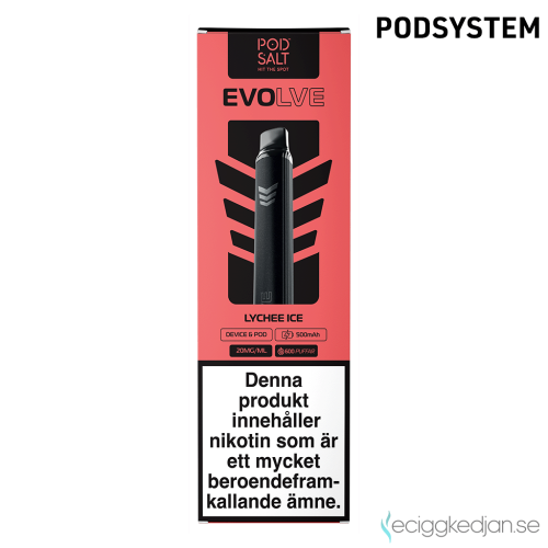 Evolve Mesh Pod Kit | Starter Kit (Maroon) Lychee Ice | Batteri inkl Förfylld Pod