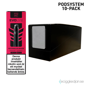 Evolve Mesh Pod Kit | Starter Kit (Black) Watermelon Breeze | Batteri inkl Förfylld Pod | 2*10pack