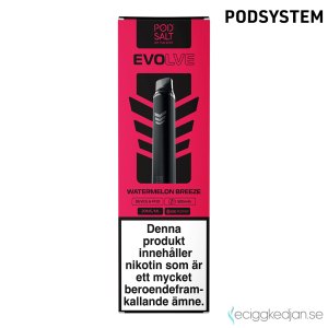 Evolve Mesh Pod Kit | Starter Kit (Black) Watermelon Breeze | Batteri inkl Förfylld Pod