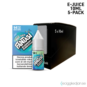 Fantasi Bar Salt | Blueberry Bubblegum | 10ml E-Juice | 14mg Saltnikotin | 5pack