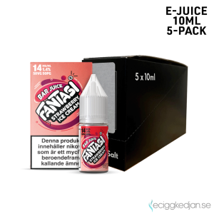 Fantasi Bar Salt | Strawberry Ice Cream | 10ml E-Juice | 14mg Saltnikotin | 5pack