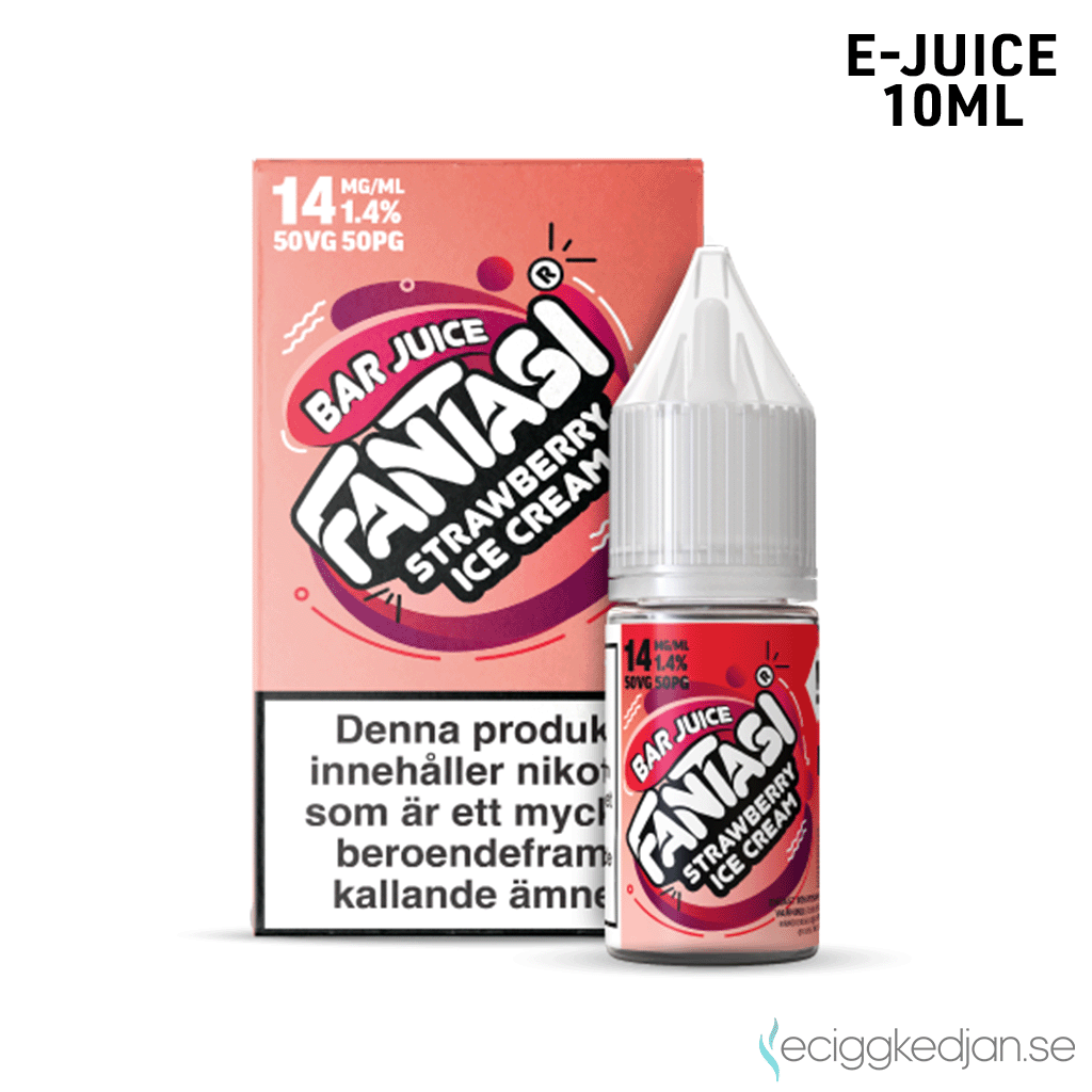 Fantasi Bar Salt | Strawberry Ice Cream | 10ml E-Juice | 14mg Saltnikotin