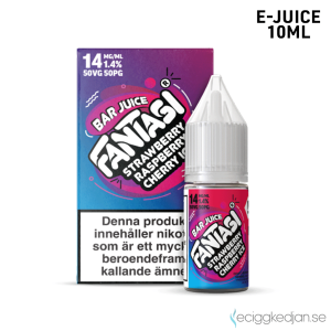 Fantasi Bar Salt | Strawberry Raspberry Cherry Ice | 10ml E-Juice | 14mg Saltnikotin