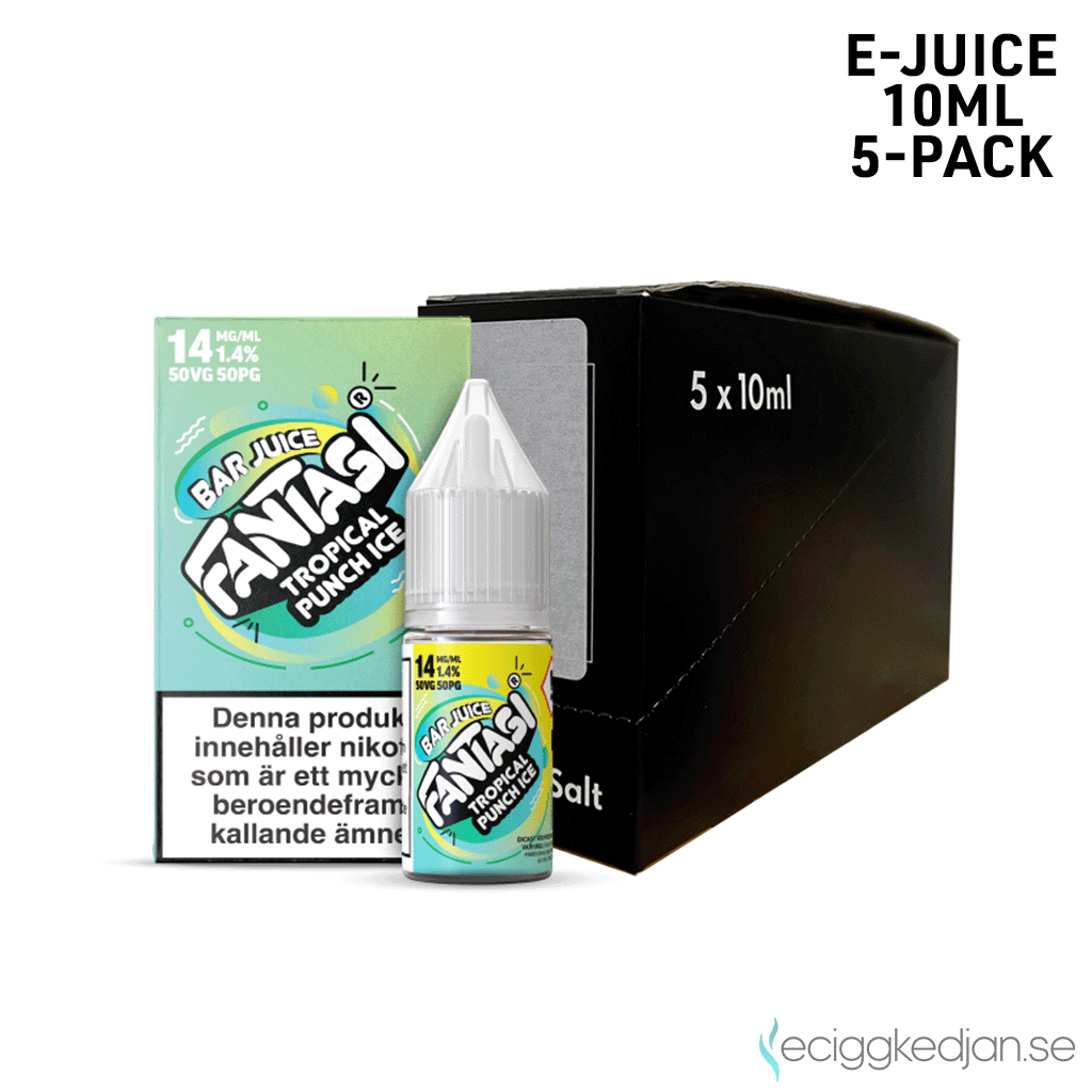 Fantasi Bar Salt | Tropical Punch Ice | 10ml E-Juice | 14mg Saltnikotin | 5pack