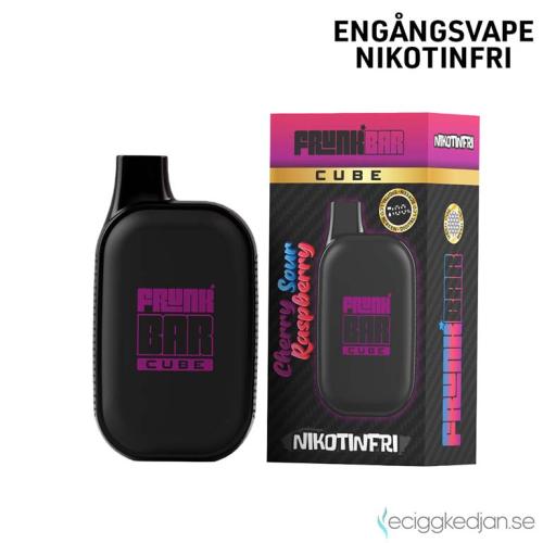 Frunk Bar Cube ZERO Mesh | Cherry Sour Raspberry | Engångs Vape | 0mg | 12ml