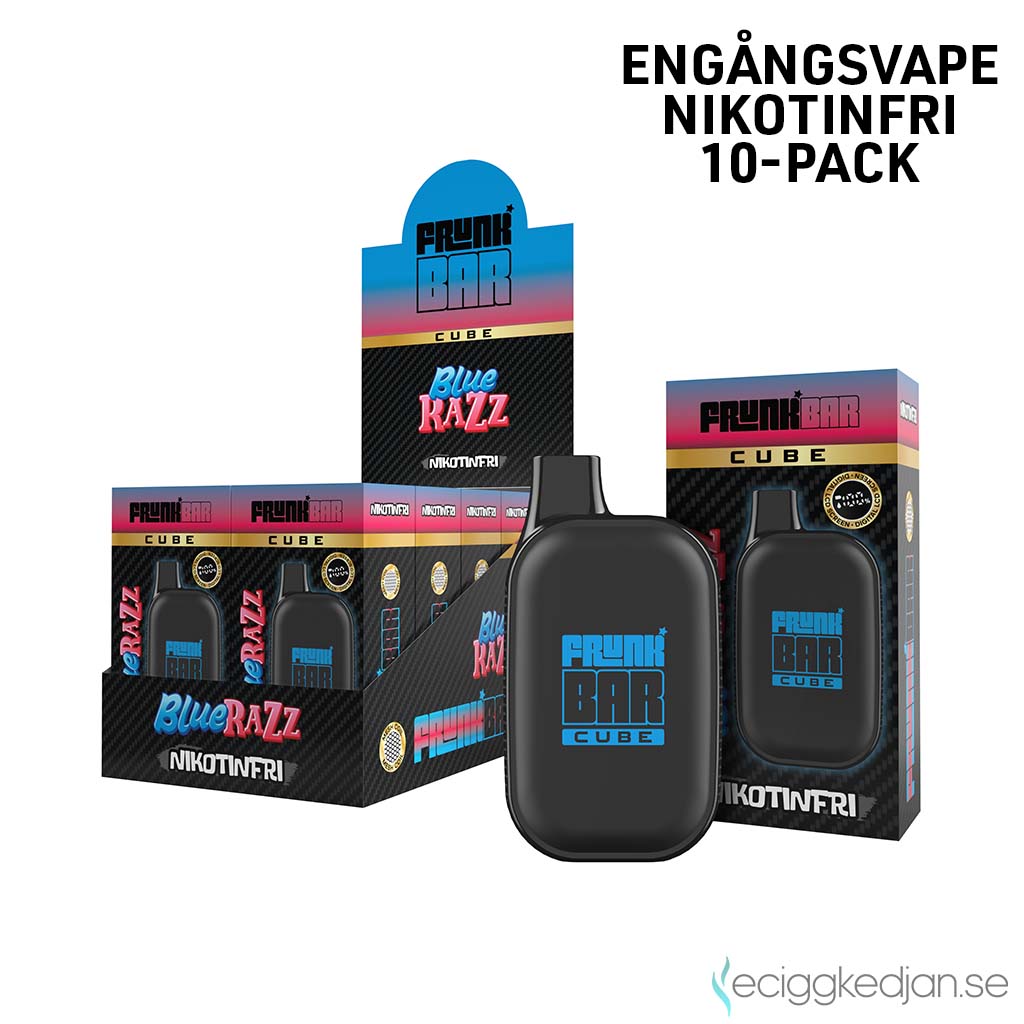 Frunk Bar Cube ZERO Mesh | Blue Razz | Engångs Vape | 0mg | 12ml | 10pack