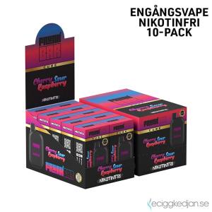 Frunk Bar Cube ZERO Mesh | Cherry Sour Raspberry | Engångs Vape | 0mg | 12ml | 10pack