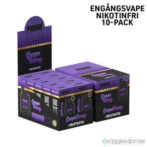 Frunk Bar Cube ZERO Mesh | Grape Berry | Engångs Vape | 0mg | 12ml | 10pack