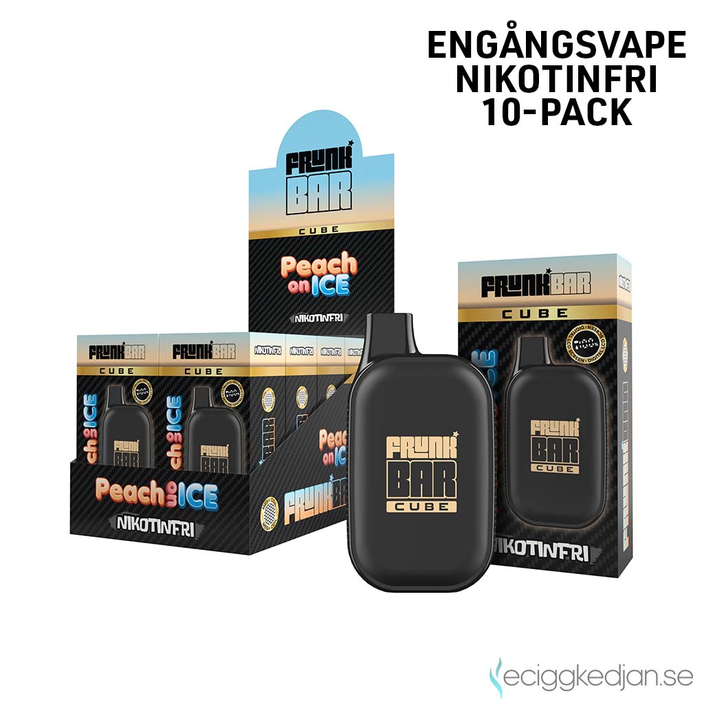 Frunk Bar Cube ZERO Mesh | Peach on Ice | Engångs Vape | 0mg | 12ml | 10pack