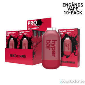 Hyper Bar ZERO Mesh | Cranberry Grape | Engångs Vape | 0mg | 14ml | 10pack