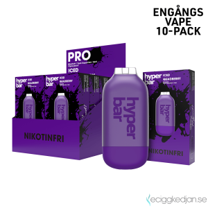 Hyper Bar ZERO Mesh | Iced Quadberry | Engångs Vape | 0mg | 14ml | 10pack