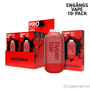 Hyper Bar ZERO Mesh | Apple Peach | Engångs Vape | 0mg | 14ml | 10pack