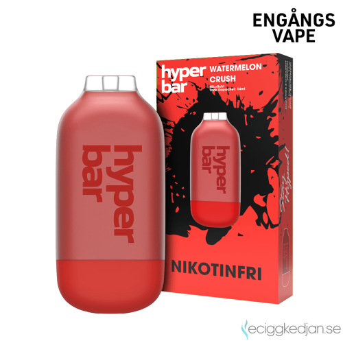 Hyper Bar ZERO Mesh | Watermelon Crush | Engångs Vape | 0mg | 14ml