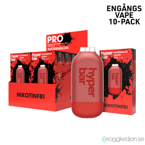 Hyper Bar ZERO Mesh | Watermelon Crush | Engångs Vape | 0mg | 14ml | 10pack