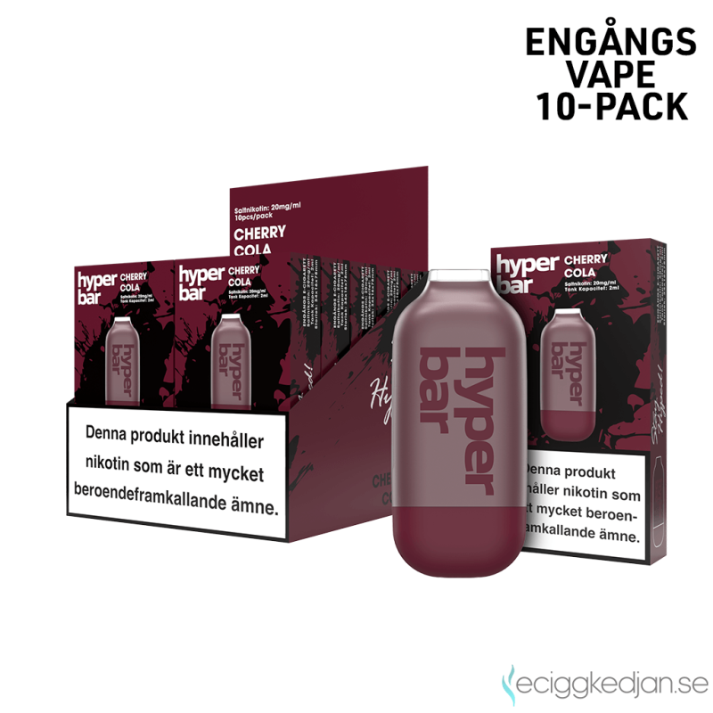 Hyper Bar Mesh | Cherry Cola Engångs Vape 20mg 10pack