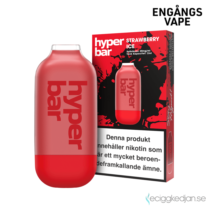 Hyper Bar Mesh | Strawberry Ice Engångs Vape 20mg