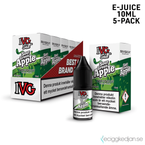 IVG Salts | Sour Green Apple | 10ml E-Juice | 14.5mg Saltnikotin | 5pack