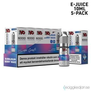 IVG 6000 | Bubblegum Berry Wave | 10ml E-Juice | 14.5mg Saltnikotin | 5pack