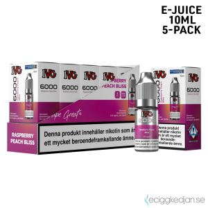 IVG 6000 | Raspberry Peach Bliss | 10ml E-Juice | 14.5mg Saltnikotin | 5pack