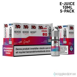 IVG 6000 | Strawberry Raspberry Crush | 10ml E-Juice | 14.5mg Saltnikotin | 5pack