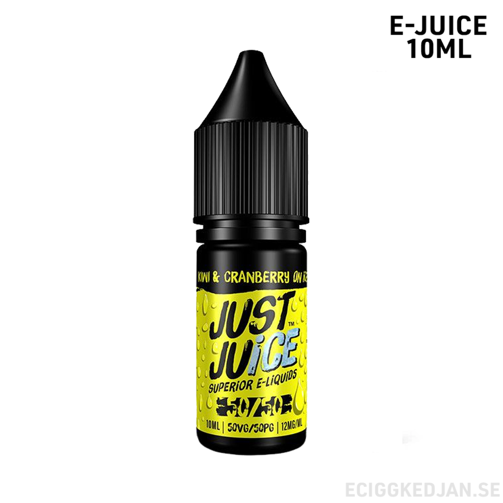 Just Juice | Kiwi & Cranberry on Ice | 10ml E-Juice | 12mg Nikotin