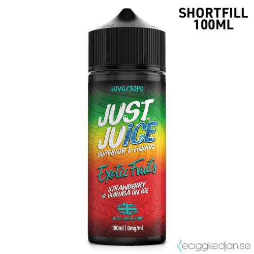 Just Juice Exotic Fruits | Strawberry & Curuba Super Ice | 100ml Shortfill