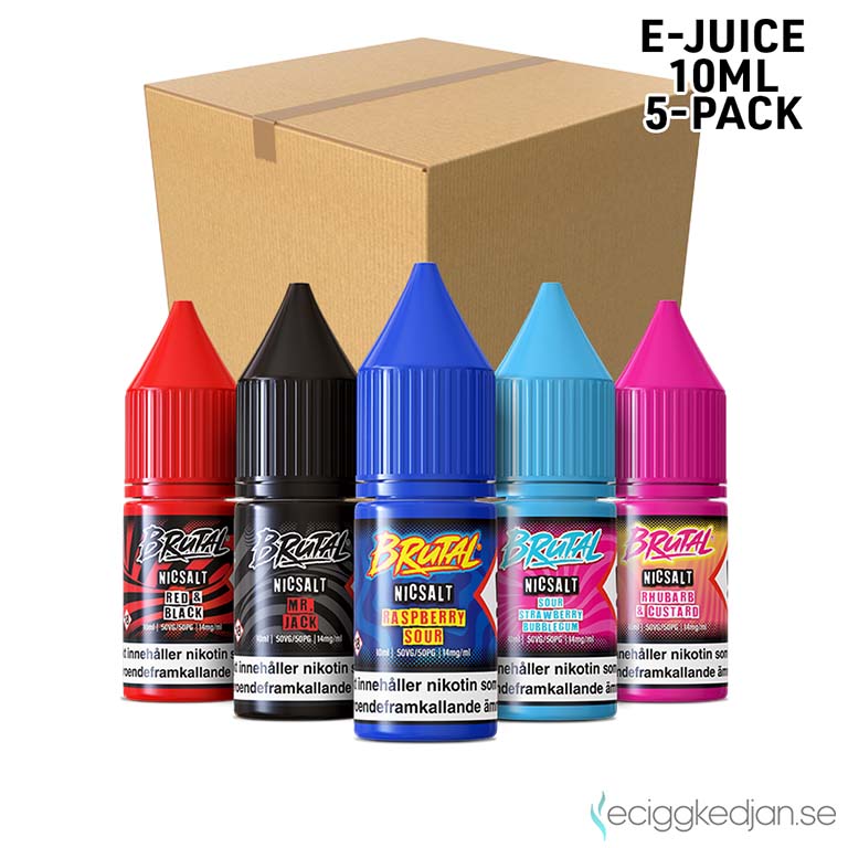 Just Juice Brutal 14mg Nikotinsalt | Komplett Pack | 5*1