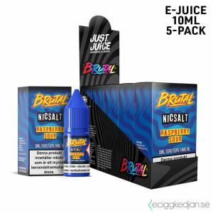 Just Juice Brutal | Raspberry Sour | 10ml E-Juice | 14mg Saltnikotin | 5pack