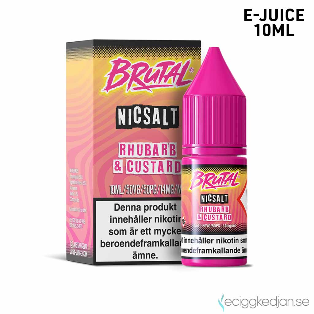 Just Juice Brutal | Rhubarb Custard | 10ml E-Juice | 14mg Saltnikotin