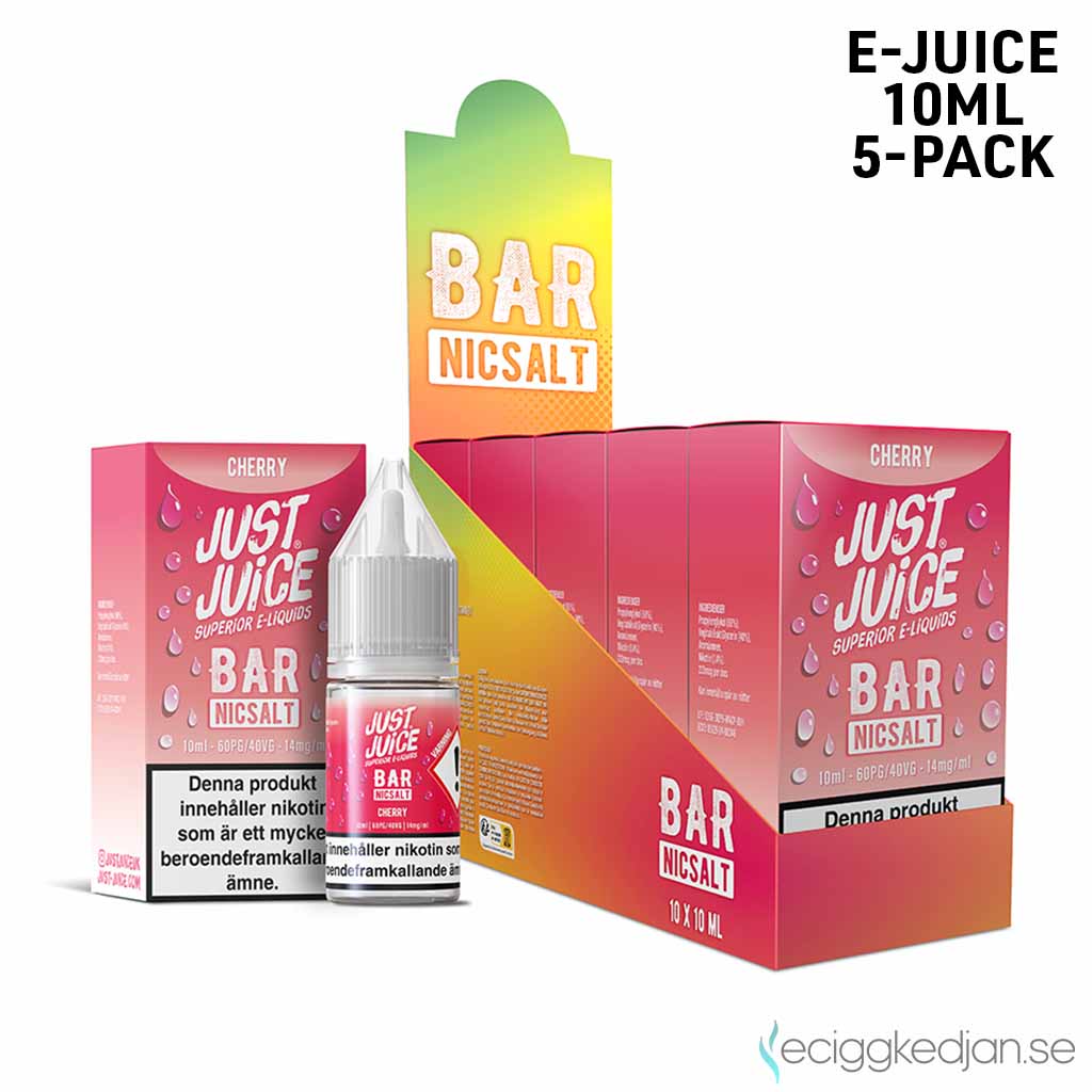 Just Juice Bar | Cherry | 10ml E-Juice | 14mg Saltnikotin | 5pack