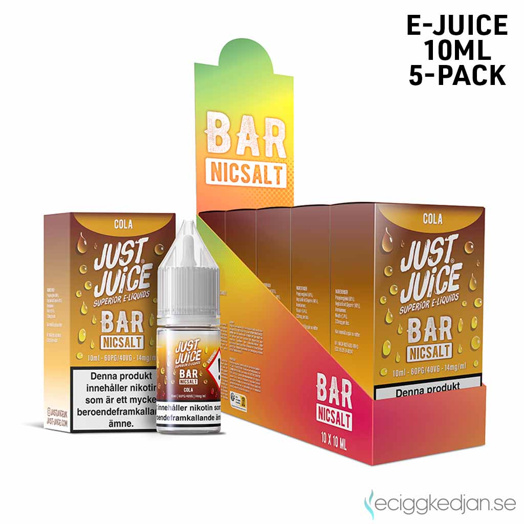 Just Juice Bar | Cola | 10ml E-Juice | 14mg Saltnikotin | 5pack