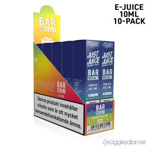 Just Juice Bar | Sour Blue Razz Lime | 10ml E-Juice | 14mg Saltnikotin | 10pack