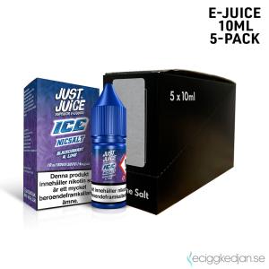 Just Juice Ice | Blackcurrant & Lime | 10ml E-Juice | 14mg Saltnikotin | 5pack