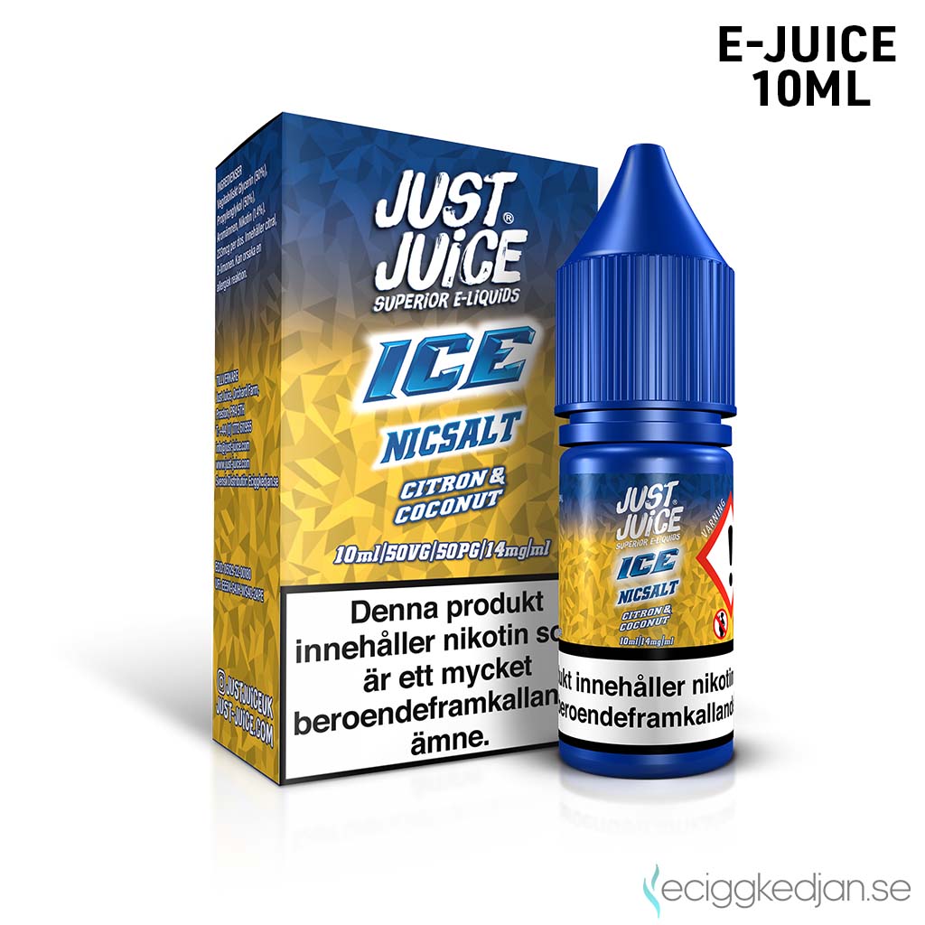 Just Juice Ice | Citron & Coconut | 10ml E-Juice | 14mg Saltnikotin