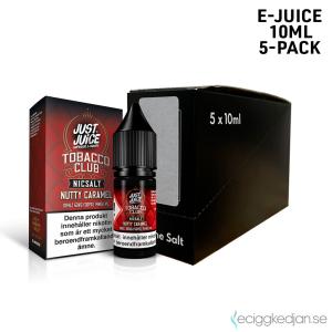 Just Juice Tobacco Club | Nutty Caramel | 10ml E-Juice | 14mg Saltnikotin | 5pack